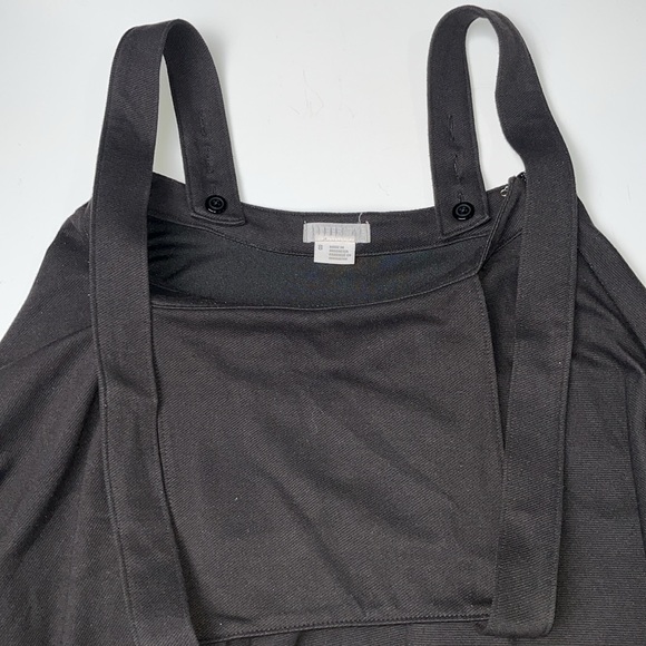 Cooperative Black Overall Pocket Adjustable Straps Stretch Flowy Circle Skirt 8 - Picture 8 of 11